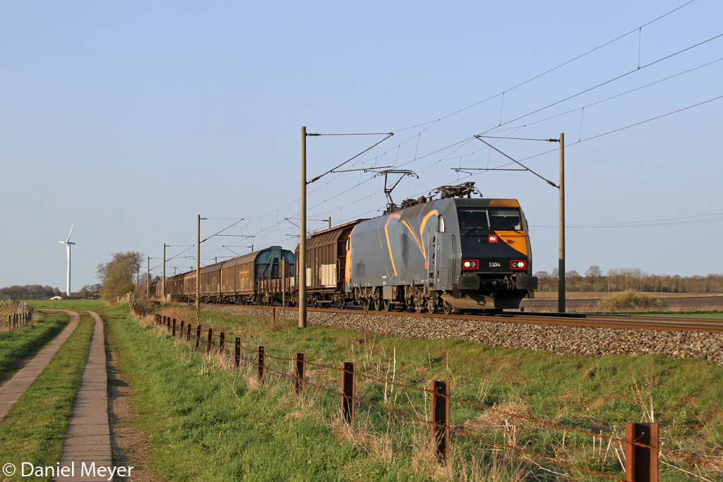 Die EG 3104 bei Quarnstedt am 04,05,2013