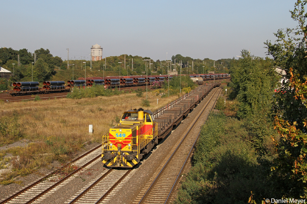 Die E&H 549 in Duisburg Hochfeld am 01.10.2013