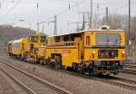Ein Gleisbauzug der DBG in K�ln West am 10.03.2011