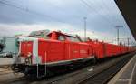 Der hintere Zugteil des Rettungszuges gef�hrt von 714 009-8 wartet in Fulda auf Eins�tze die hoffentlich niemals eintreffen.