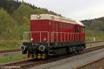 Die Railsystems 107 018-4 ( V75 018 ) die ihren Sonderzug von Schwarzenberg (Erzg.) nach Annaberg-Buchholz gebracht beim Umsetzen f�r die R�ckfahrt am 10.05.2013