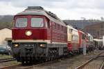 Die 130 101-9 schiebt einen Lokzug zur�ck ins DB Museum Koblenz-L�tzel am 03,04,10 