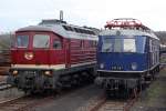 Die 130 101-9 und E18 047 im DB Museum Koblenz-L�tzel am 05,04,10    ++