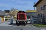 211 084-9  Lok 84  der Salzburger Lokalbahn am 09.04.2015 bei der Bedienung des Stiegl Brauwerkes.
