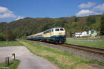 218 460-4 und 212 372-7 mit dem RE 23473 (Amorbach - Wertheim) am 30.04.2017 zwischen Stadtprozelten und Faulbach.