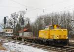 Kurzg�terzug gezogen von der 213 333-8. Aufgenommen am 19.02.13, in A�ling.