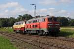 Die 217 012-4 und 217 002-5 in T�ssling am 01,08,11