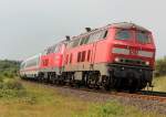 218 381-2 mit 218 xxx-x bei Morsum am 06.08.2011