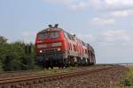 Die 218 386-1 und 218 307-7 in Morsum am 06,08,11