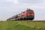 Die 218 386-1 und 218 307-7 in Morsum am 06,08,11