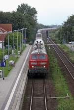 Die 218 397-8 und 218 319-2 in Morsum am 06,08,11