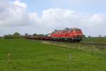 Die 218 371-3 und 218 363-0 mit dem SyltShuttle bei Nieb�ll am 12,05,12