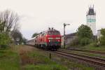 Die 218 362-2 und 218 340-8 in Risum-Lindholm am 14,05,12