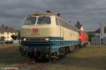 Die 217 014-0 vor der 218 217-8 im DB Museum Koblenz L�tzel am 23,09,12