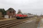 Die 218 397-8 und 218 345-7 in Sankt Michaelisdonn am 16.03.2014 