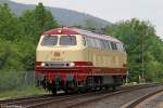 Die 218 105-5 in Miltenberg am 01.05.2014