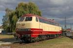 Die 218 105-5 im DB Museum Koblenz L�tzel am 15.06.2014