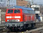 218 810-0 bei der Einfahrt in K�ln Hbf am 3.3.2010