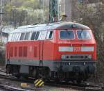 Dann kam diese sch�ne 218 424 des BW-Triers nach Mainz rangiert.