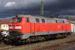 Die 218 217-8 im DB Museum Koblenz-L�tzel am 04,04,10