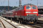 Die 218 486-9 in Ulm Hbf am 07,08,10