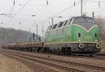 V200 053 mit Aluzug in K�ln West am 16.03.2011, inkl.