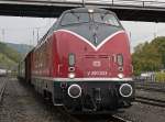 V200 033 der Hammer Eisenbahnfreunde macht ein 2 1/2 st�ndiges P�uschen in Linz(Rhein), Gru� an die MEH !!!