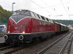 V200 033 der MEH steht abfahrbereit in Linz(Rhein) f�r R�ckfahrt rtg Hamm am 16.10.2010 , Gru� an die MEH !!! 