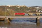 Die 225 094-2 der EBM auf der Moselbr�cke in Koblenz am 14,04,13