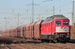 232 905-0 mit Falns Wagen in Ratingen-Lintorf am 07.03.2011