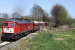 232 201-4 bei der Ausfahrt in W�lfrath-Flandersbach am 18.04.10