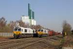 Die 247 016-9 und 247 035-9 in Duisburg Wanheim am 13.03.2014