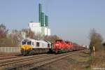 Die 247 016-9 , 265 016-6 und 265 024-0 in Duisburg Wanheim am 13.03.2014