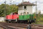 360 573-0 der Brohltalbahn und 290 001 bei der Lokparade im DB Museum Koblenz am 29.09.2012
