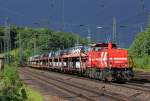 DE91 der HGK mit Ford Autozug in K�ln West am 11.06.2012