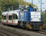 Rurtalbahn G1206 mit Veolia Triebzug am Haken in K�ln West, Sommer 2009