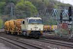 WLE21 mit Schweer Bauzug in K�ln West am 18.04.2012