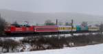 Der Vossloh Euro 4000 Typ II Messzug! Aufgenommen am 24.01.10, kurz vor Westerstetten, Strecke Stuttgart-Ulm.