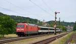 101 099-0 mit dem IC 185 nach Z�rich HB am 24.06.2012 in Horb.