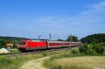 101 090-9 mit dem RE 4011 von N�rnberg Hbf nach M�nchen Hbf am 05.08.2013 bei Paindorf.
