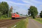 Die 101 142-8 in Brokstedt am 19.07.2013