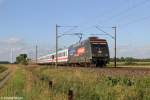 Die 101 100-6 bei Quarnstedt am 31.07.2013 