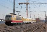 103 222-6 mit Messzug in Br�hl am 02.04.2013