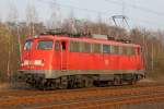 Die 110 300-1 in Koblenz L�tzel am 12,03,11