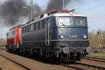 Die E10 121 und 111 111-1 im Koblenz-L�tzel am 05,04,10