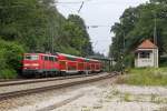 Die 111 044-4 in A�ling (Oberbay) am 30,07,11 