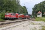 Die 111 053-5 in A�ling (Oberbay) am 30,07,11 