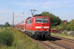 Die 111 085-7 in V�hrum am 20,08,11