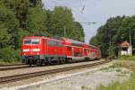 Die 111 148-3 in A�ling (Oberbay) am 05,08,12