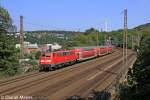 Die 111 117 als RE4 nach Aachen Hbf in Wuppertal Sonnborn am 04,09,12